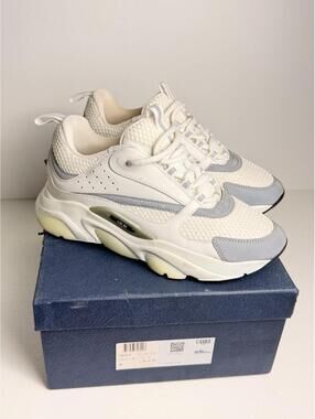 Dior B22 Sneakers White & Light Blue Mesh SZ 40 (US 7)